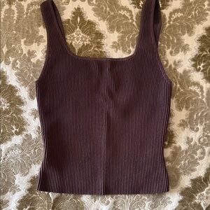 Babaton Ribbed Tank Top - Deep Purple